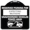 Signmission Reserved Parking for Expecting Mothers Unauthorized Vehicles Towed Away, A-DES-BW-1818-23104 A-DES-BW-1818-23104 - alternate 1
